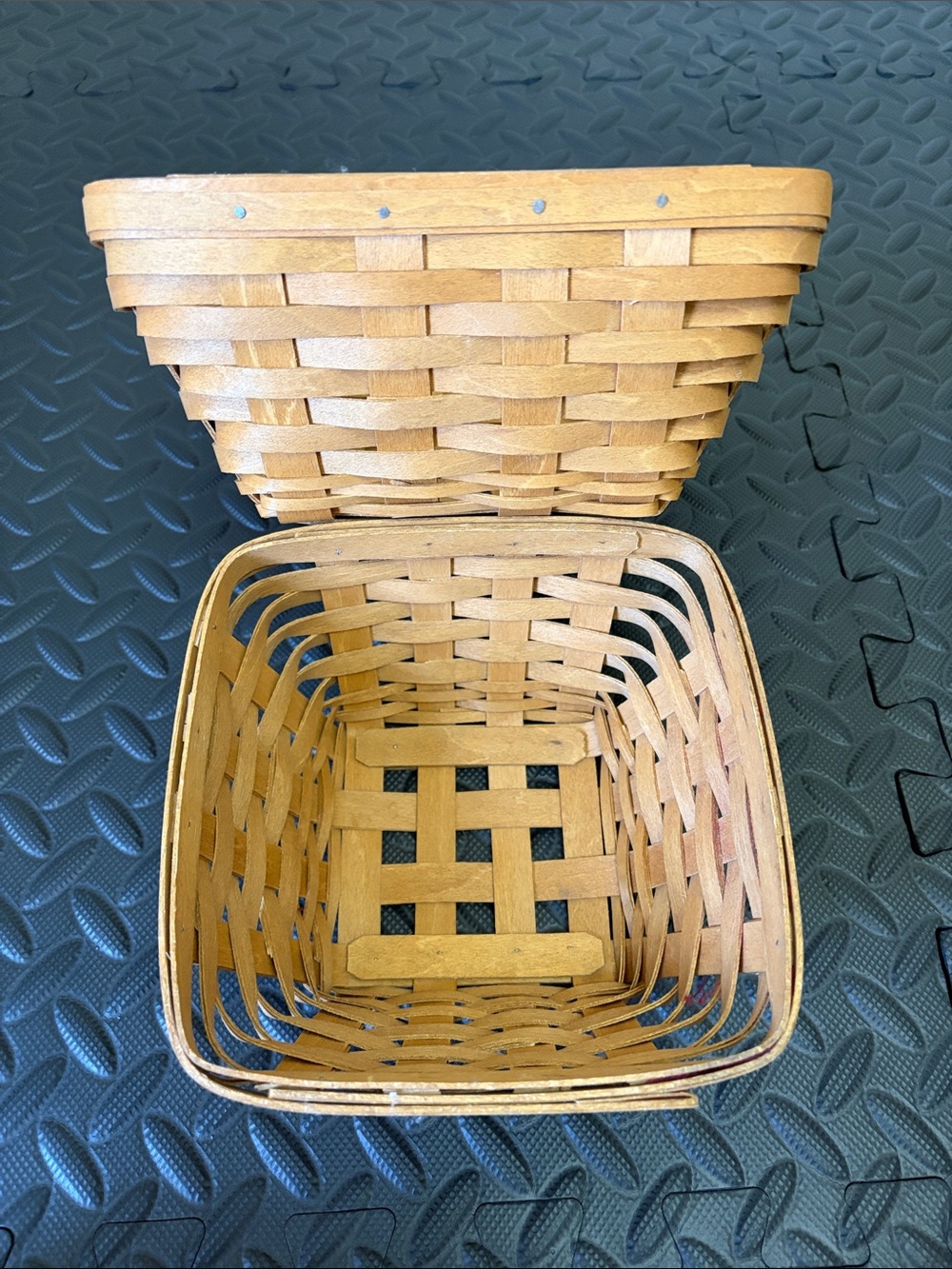 Longaberger Natural Woven Square Baskets - Picture 3 of 3